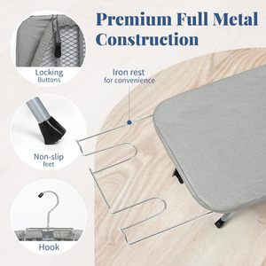 Tabla de Planchar Portátil Resistente al Calor, Plegable, Mini, con Soporte para Plancha, Multifuncional, Desmontable, con Perchero para Ropa - Product Image 4