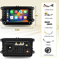 8 pouces 2Din GPS Navigation autoradio sans fil Carplay Android pour Volkswagen Golf Polo Passat B6 B7 CC Skoda DSP RGB Fonction 1