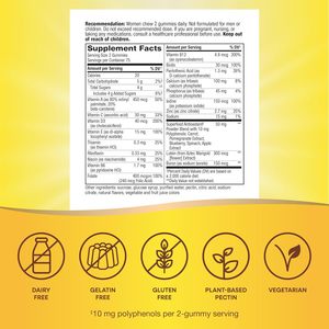 Womens 50 + Vitamin tổng hợp Gummy hàng ngày Hỗ trợ nhiều Hệ thống cơ thể khỏe mạnh tim não xương B vitamin hỗn hợp berry có hương vị - Product Image 6