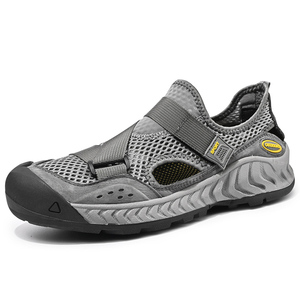 2025 nouvelles chaussures en maille à coupe basse pour hommes respirantes pour fermeture Velcro pratique anti-dérapant anti-dérapant résistant à la flexion pour <span class=keywords><strong>Wal</strong></span> lent - Product Image 2