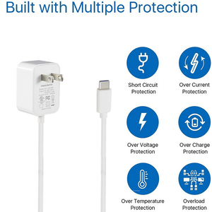 Trắng 5V 3A phổ tường cắm <span class=keywords><strong>Adapter</strong></span> Loại C sạc nhanh AC Power Charger với DC đầu ra cho Mỹ - Product Image 4