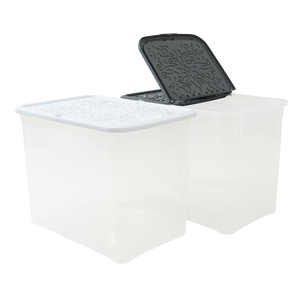 Caja de Almacenamiento Tradicional Belli E Forti con Ruedas, 570x390x420mm, Blanca Gris, Material PP, Italia, para Debajo de la Cama - Product Image 1