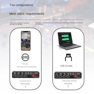 Chuyên Nghiệp 24bit 192hkz 4 Kênh Giao Diện Âm Thanh USB Card Âm Thanh Cho Sống Ghi Âm Solo - Product Image 4