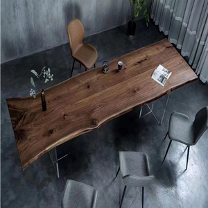 Mobili <span class=keywords><strong>per</strong></span> la Casa e Ristorante <span class=keywords><strong>Tavolo</strong></span> <span class=keywords><strong>da</strong></span> Pranzo in Legno con Lastra di Noce e Bordo Naturale - Product Image 3
