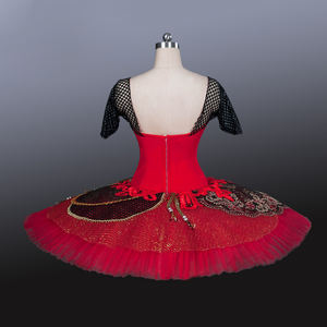 Costumi da Balletto Nutcracker per Competizioni YAGP, <span class=keywords><strong>Tutù</strong></span> <span class=keywords><strong>Bianco</strong></span> Professionale Mirlitons, <span class=keywords><strong>Tutù</strong></span> Rosso da Danza - Product Image 5