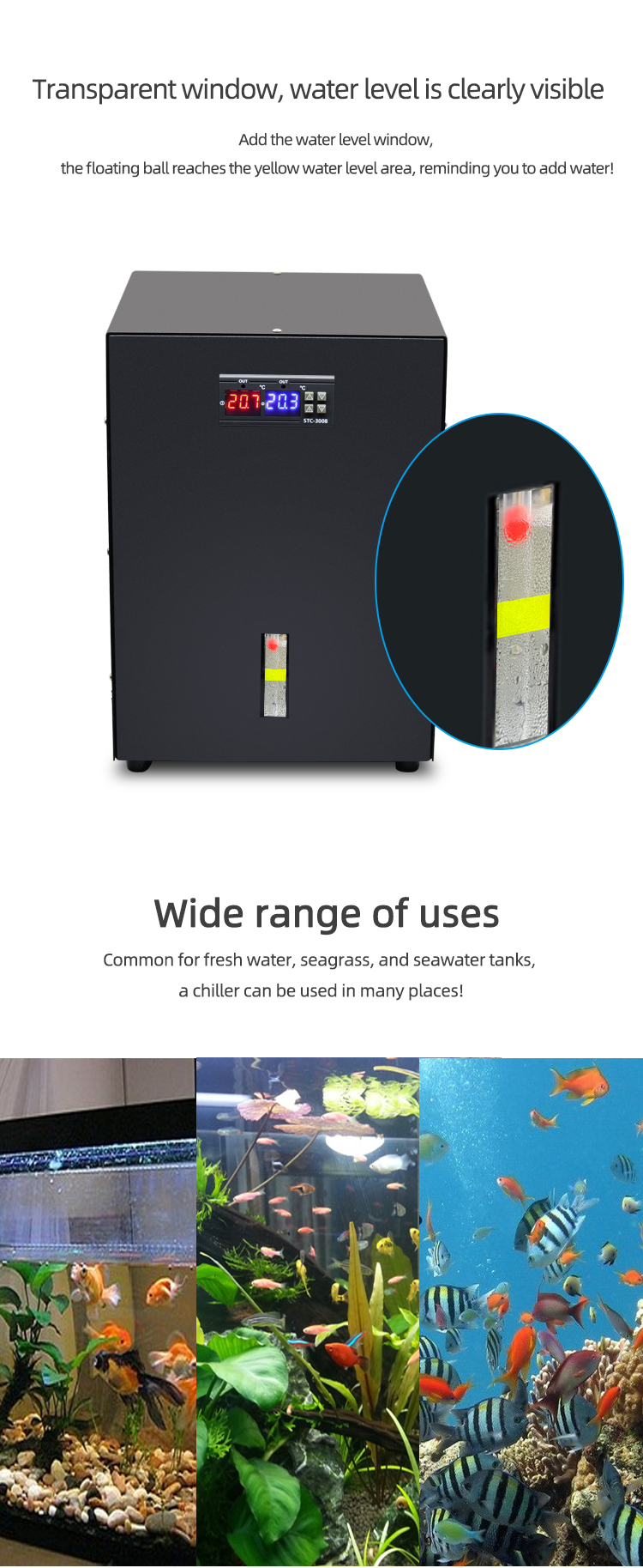 300W 60L Mini Water Chiller for Aquarium Fish Tank Semiconductor electronic refrigerator(图9)