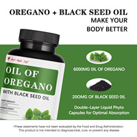 Complexe d'huile d'origan naturel et d'huile de nigelle, complément alimentaire à base de plantes pour soutenir la santé immunitaire, digestive et cutanée