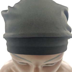 <span class=keywords><strong>Bonnet</strong></span> de nuit ajustable en acrylique avec doublure en satin et logo personnalisé – Idéal pour le voyage et le sport - Product Image 4