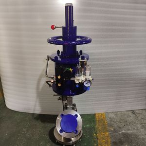Válvula de descarga superior neumática de acero inoxidable, válvula de control de cierre de medios a alta temperatura para uso industrial - Product Image 3