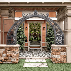 BPVP-Portail extérieur moderne en alliage d'aluminium avec treillis de roses pour jardin, cour, centre commercial, entrée, villa avec plantes grimpantes - Product Image 1