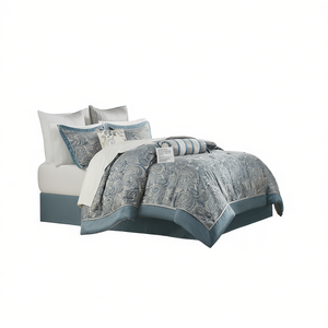 Db Comforter Set King Size Bamboo Lyocell Quilted Patterns Breathable Classic Style Home <b>Bedding</b> 11 Pcs All Season - Product Image 1