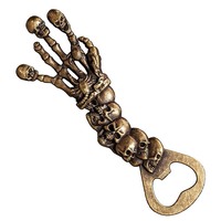 Ouvre-bouteille de bière en forme de squelette en métal créatif Halloween Craft Gift Party Bar Accessories Tools Kitchen Tools