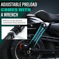 Kit de Suspensión Trasera ZCLH de 10.5 Pulgadas/267 mm para Bajar la Altura de la Motocicleta, para Modelos Touring de 1980 en Adelante, Sportster de 1983 en Adelante y Dyna de 1991 en Adelante