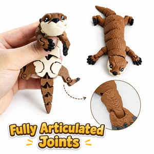 Jouet d'outarde articulé imprimé en 3D, figurine d'outarde flexible et mobile, modèle animal en PLA, décoration d'intérieur, cadeau pour enfants, anti-stress - Product Image 6
