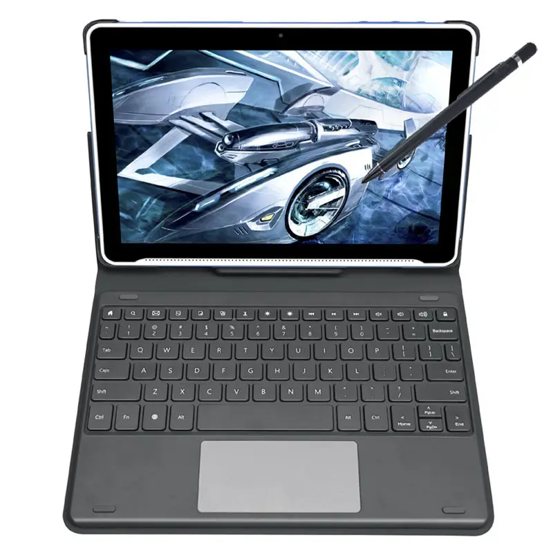 Cheapest Factory 10.1 inch Kids tablet educational SC9863A Octa (8)-core 4G+64G keyboard case 2 in 1 tablet pc with stylus pen