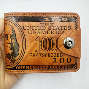 2024 pria baru kulit tagihan uang dompet kartu lipat dompet US 100 dompet uang - Product Image 5