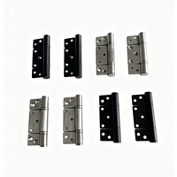 Quincaillerie de porte coulissante pliante à double charnière en acier inoxydable 304, finition noir mat brossé, fixation 7 trous, acceptation OEM, directement de l'usine