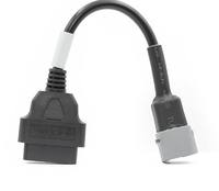Cable de Diagnóstico OBD2 de Alta Calidad para Motocicletas de 12V, Adaptador de 6 Pines, Conector Hembra, PVC/Plástico Negro, Compatible
