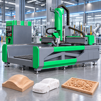 Machine de tournage et de gravure CNC 4 axes pour meubles, pieds de chaise, colonnes, balustres, bois, avec servo rotatif latéral