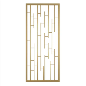 Panel Divisor de Vidrio con Marco Dorado Rosa para Privacidad en Oficina, Diseño Art Deco, Hecho de Metal, Marca <span class=keywords><strong>Homedeco</strong></span>, Acero Inoxidable 304 - Product Image 6