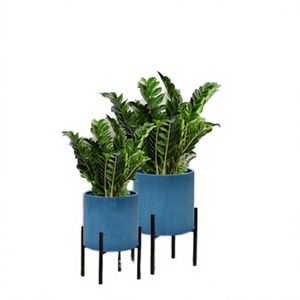Jardinière carrée décorative en métal ajouré avec trou de drainage pour porche, patio et jardin - Pure - Product Image 4