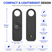 Alarme personnelle OEM&ODM 130 dB avec lumière stroboscopique, appel SOS d'urgence, localisation GPS, rechargeable, porte-clés d'autodéfense pour femmes