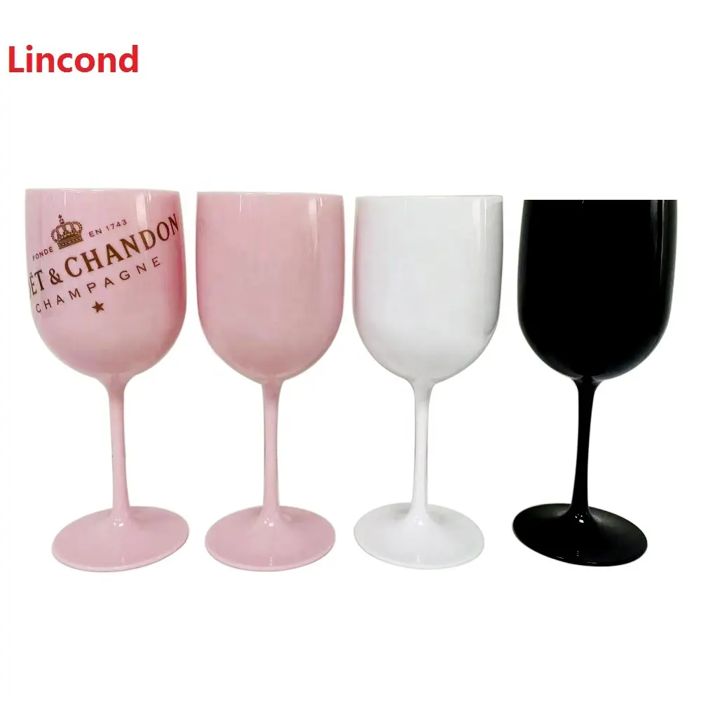 Milieuvriendelijke Unbreakable Groothandel Populaire Plastic Champagne Wijn Goblet Custom Plastic Wijnglas