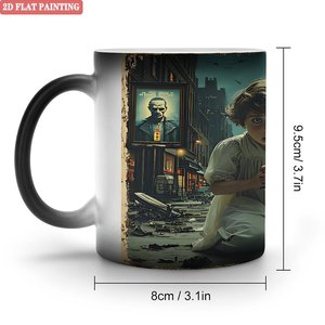 Heat Transfer Mug Frosted Black 11oz <b>Ceramic</b> Color Changing Magic Coffee Tea <b>Cup</b> - Product Image 1