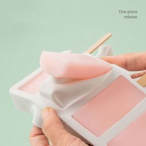 แม่พิมพ์ไอศกรีมซิลิโคนรูปเพชรทรงวงรีเครื่องมือทำไอศกรีมใช้ซ้ำได้และยั่งยืนแบบพกพา - Product Image 3