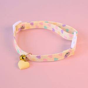 Schattige Halsband Kat Hond Bel Veiligheidsgesp Strik Macaroon Liefde Hart Kraag - Product Image 2