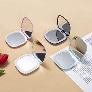 Trending Portable <b>LED</b> Cosmetic <b>Mirror</b> Intelligent Touch Control Infinite Dimming Logo Pocket <b>LED</b> With Light <b>Makeup</b> <b>Mirror</b> - Product Image 5