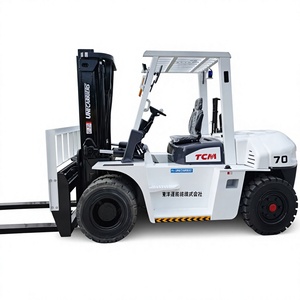Used TCM FD70 Counterbalance 7 Ton Forklift Lift 3 Meters Four Wheel Drive Rough Terrain AC Motor Forklift Truck - Product Image 1