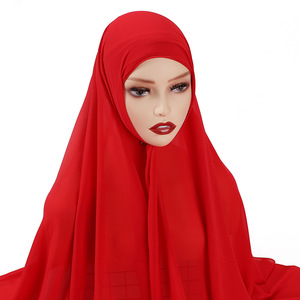 Khăn Trùm Đầu Vải Voan Cao Cấp Màu Trơn Cho Nữ Hồi Giáo Malaysia Khăn Trùm Đầu Khăn Trùm Đầu Dài Khăn Trùm Đầu Bên Trong Khăn Choàng Thổ Nhĩ Kỳ - Product Image 4