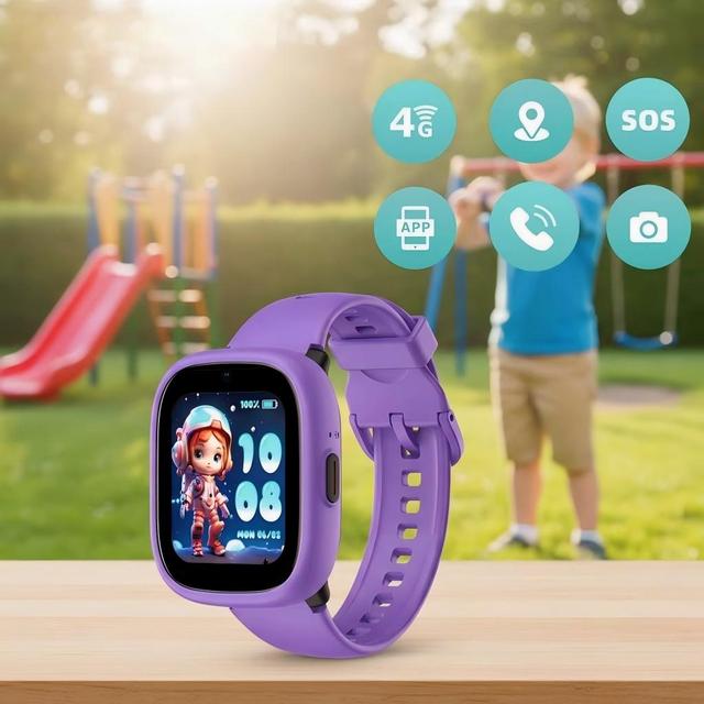 OEM ODM Custom K3 4G Nano Sim Card SOS Smart Phone Watch IP68 1.7inch 770mAh GPS LBS WiFi Video Call Kids Smart Track Watch