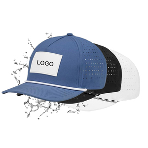 Casquette de baseball perforée de haute qualité avec logo personnalisé, 5 panneaux, découpe au laser, casquette de performance sportive, casquette de papa, casquette de golf, imperméable - Product Image 2