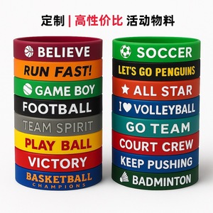 Pulsera de Silicona Redonda Personalizada, Joyería en Rojo, Naranja, Verde, Negro, Gris, Amarillo, Azul, Verde Oscuro, Resistente a Desgarros, Decorativa, Promocional - Product Image 2