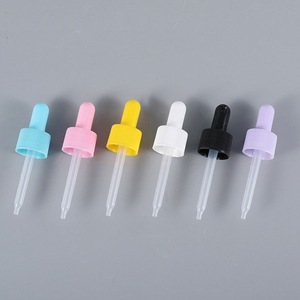 20/410 20/415 24mm Plastik Damlalık Ölçekli Plastik Pipet, Esansiyel Yağ Sıvı Tüpü için Parlak Buzlu Beyaz Siyah Kauçuk Uçlu - Product Image 5