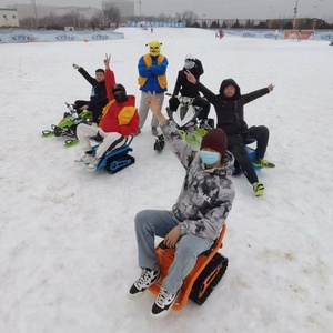 Moto de nieve para niños carrito de esquí eléctrico con orugas hielo y nieve al aire libre trineo con orugas bicicleta de patinaje sobre hielo bicicleta de playa - Product Image 4