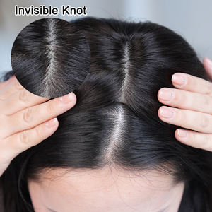 Swanee热卖8x12cm厘米丝绸基人发假发发夹，刘海雷米发夹，适合女性 - Product Image 4