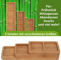 Plateau de rangement en bois de style japonais pour fruits secs, noix et bonbons, avec 2-3 compartiments, pour la cuisine, le salon et la salle de bain