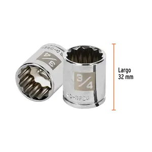 Boîte de 6 douilles à 12 points de 3/4 po, entraînement 3/8 po, TRUPER - Product Image 2