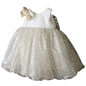 Vestido de Tutú Brillante con Lazo Grande sin Mangas para Niñas Pequeñas, Ideal para Fiestas de Cumpleaños, Recitales de Piano, Eventos Formales de Primavera - Product Image 5