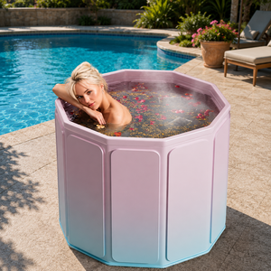 2025 Venta caliente logotipo personalizable bañera de hielo precio más barato portátil PVC baño de hielo plegable para deportes y recuperación de Fitness - Product Image 1