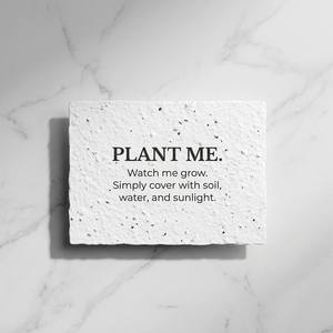 Étiquette en papier semence durable, étiquette suspendue de fleurs sauvages plantables, marque éco-responsable |   Estampage à chaud personnalisé disponible - Product Image 1