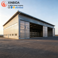 Bâtiments préfabriqués en structure acier, cadre en acier haute résistance et conception à grande portée pour hangar