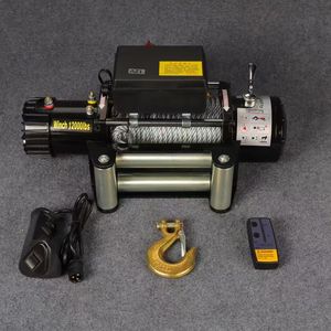 12V 24V Автомобильная внедорожная электрическая лебедка 8000lb 12000lb 20000lb 4x4 внедорожный стальной материал и стальной трос - Product Image 1