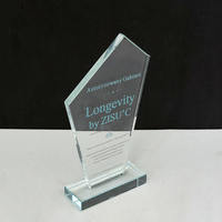 Trophées en cristal personnalisés avec impression couleur intégrale, trophées en cristal optique