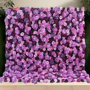 Will You Marry Luxury Real Touch Purple and Likac Wedding Party Event Decor Backdrop Roll Up Background Flowers Panel Silk Wall