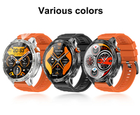 Montre connectée de sport d'extérieur K69 résistante à la poussière avec grand écran AMOLED rond de 1,75 pouces et boîtier en alliage, grande autonomie, étanche