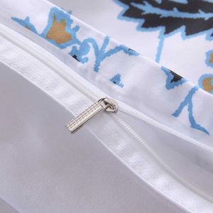 Custom 100% Polyester Kalkoen Eenpersoons Set Modern Bedrukt Patroon 24 Uur Online Wit Groen En Één Kleur - Product Image 5